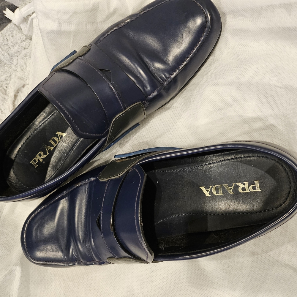 Prada Men's Navy Loafers